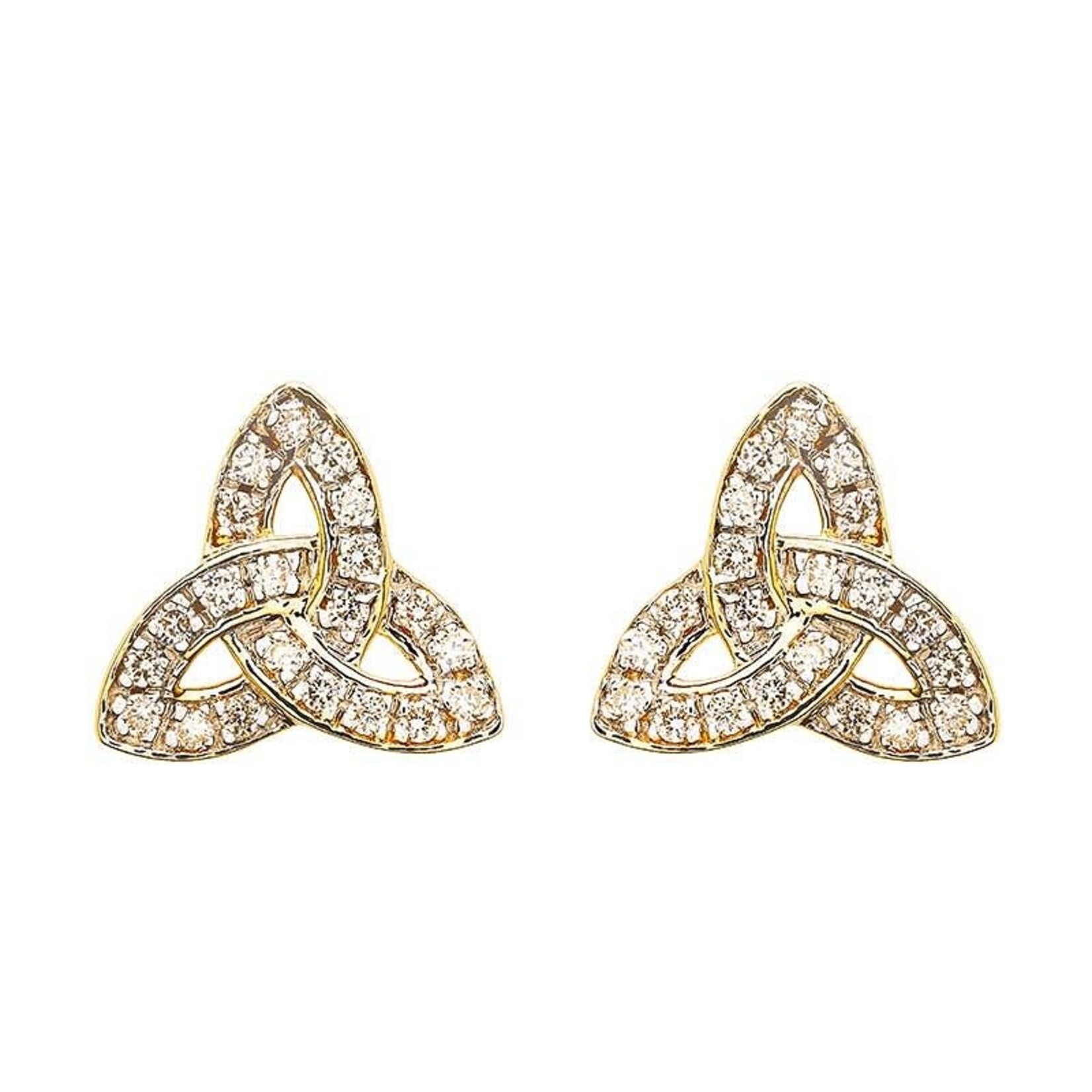 EARRINGS SHANORE 14K GOLD TRINITY EARRINGS w LAB GROWN DIAMONDS