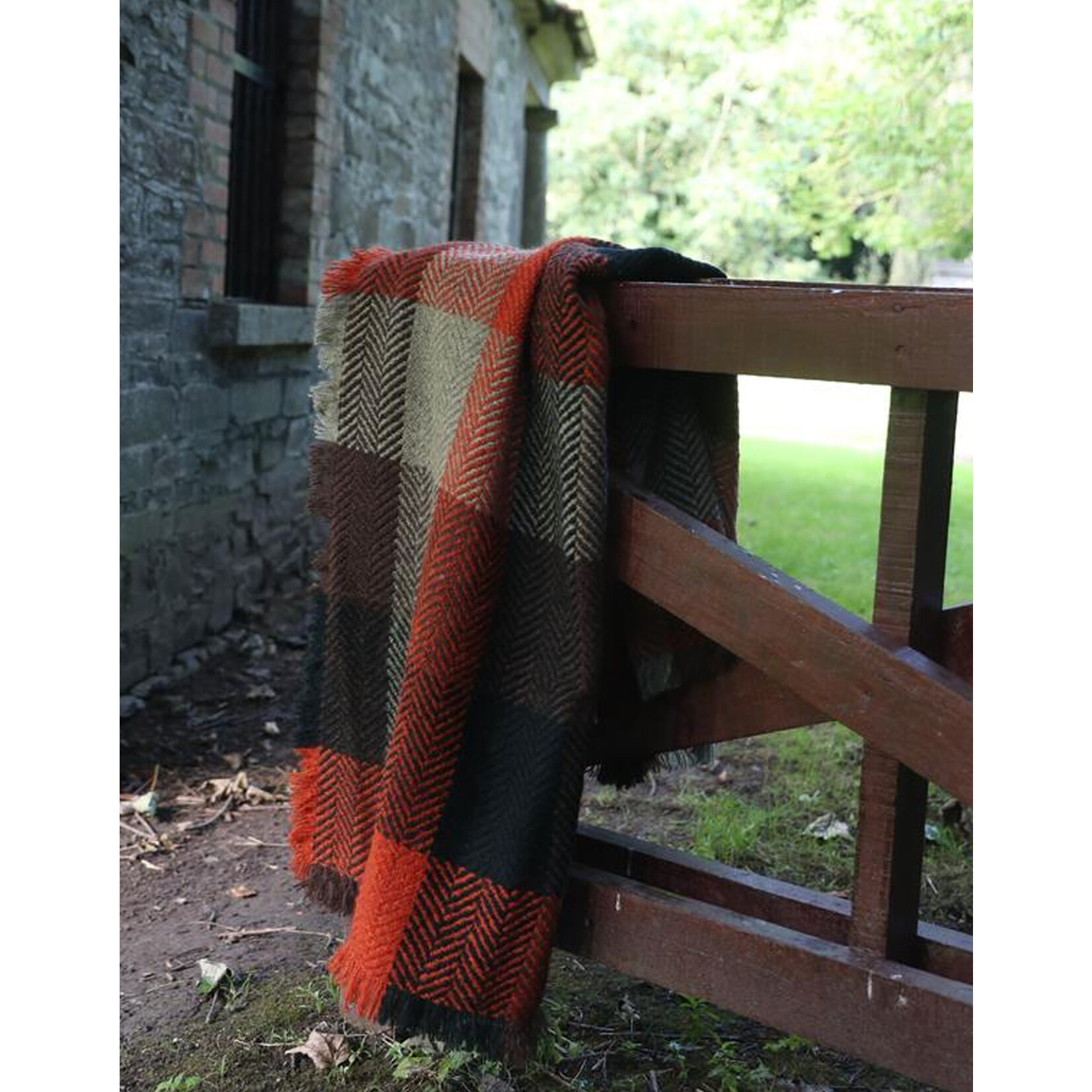 TAPESTRIES, THROWS, ETC. BRANIGAN WEAVERS THROW BLANKET - Buffalo Multi Rust