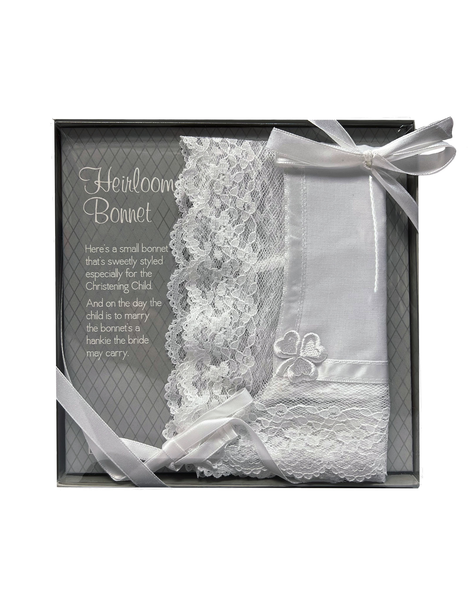 BABY RELIGIOUS SHAMROCK HEIRLOOM BONNET