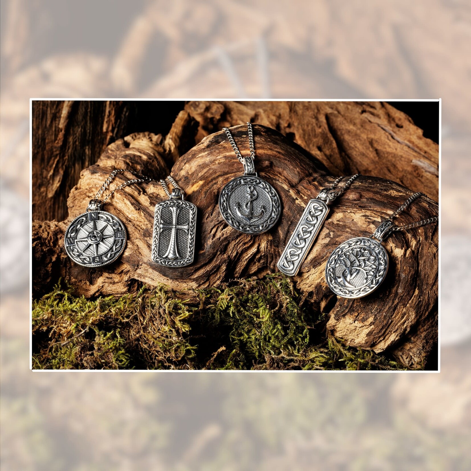 PENDANTS & NECKLACES SHANORE STERLING GENTS CELTIC COMPASS PENDANT - Earth Collection