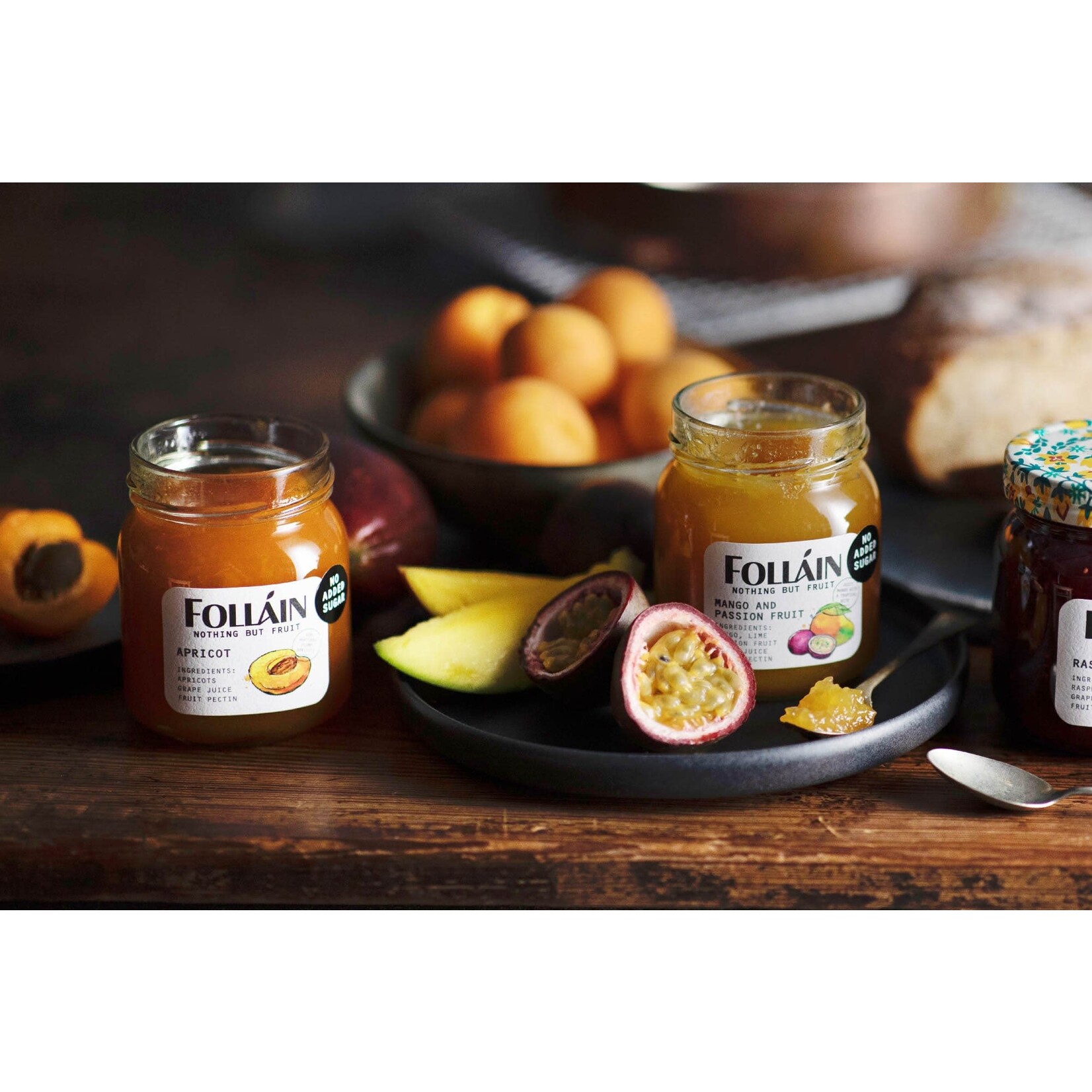 JAMS & SAUCES FOLLAIN 'NOTHING BUT FRUIT' JAM - Apricot