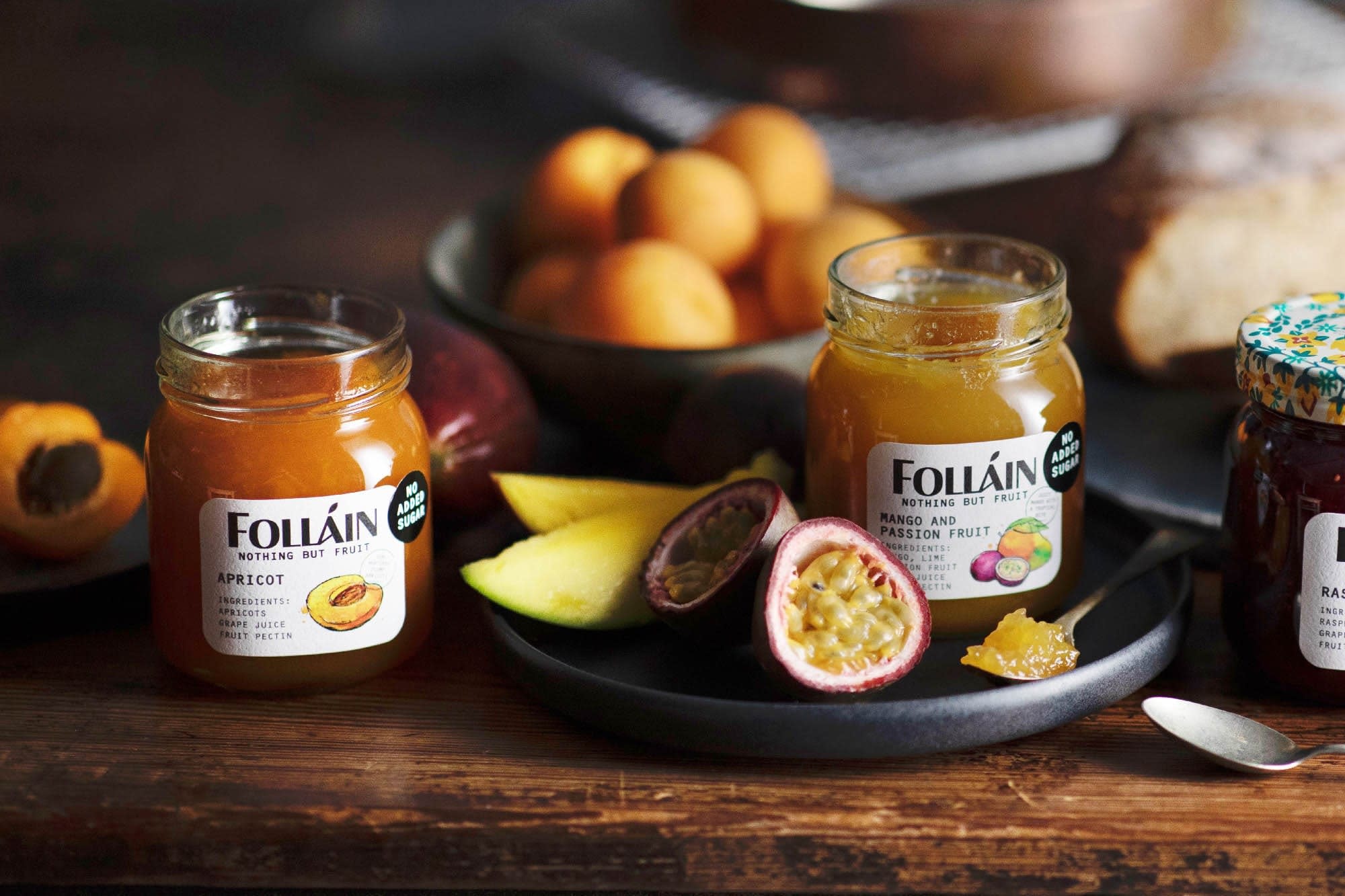 JAMS & SAUCES FOLLAIN 'NOTHING BUT FRUIT' JAM - Apricot