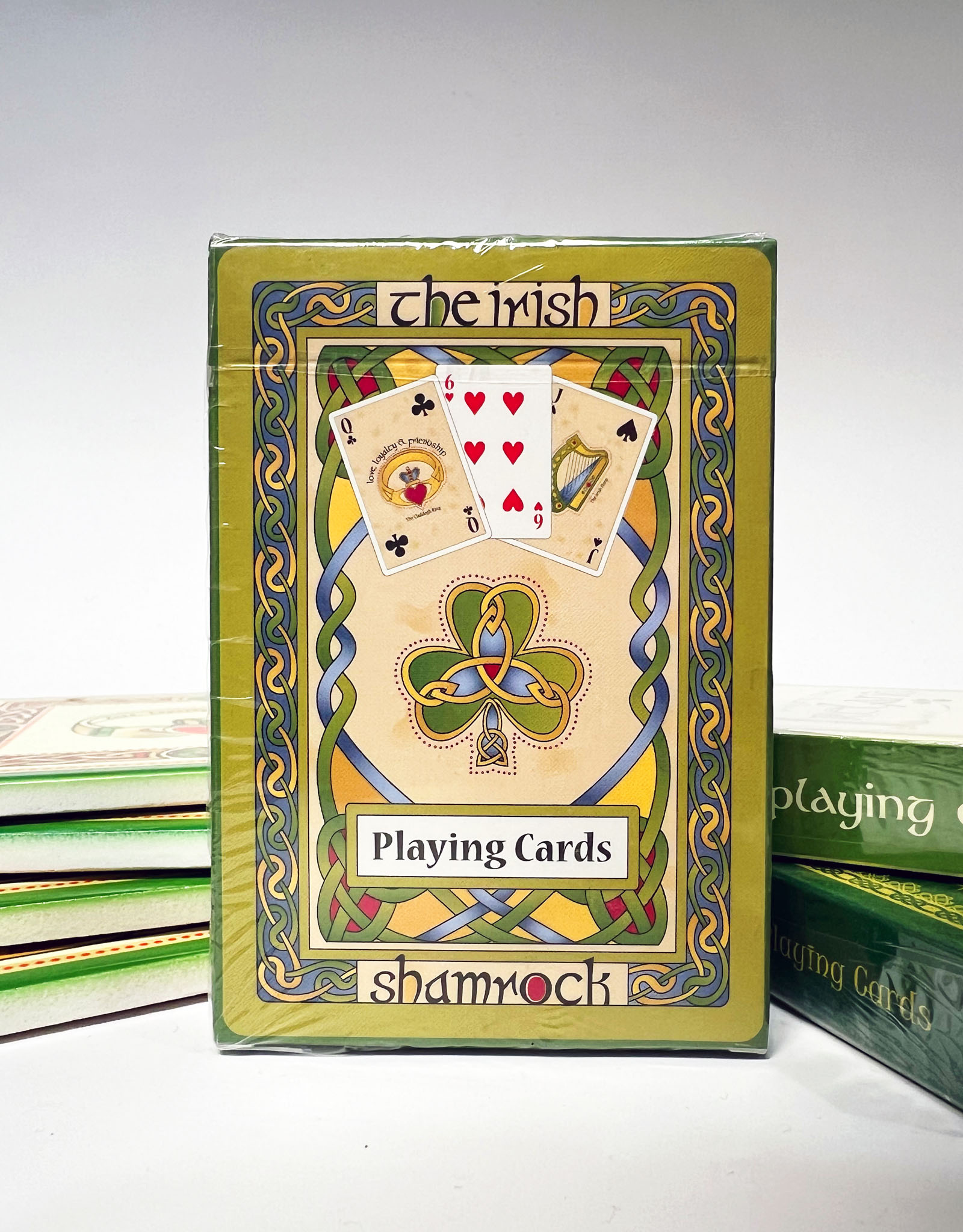 MISC NOVELTY CELTIC PLAYING CARDS - Celtic Weave Shamrock