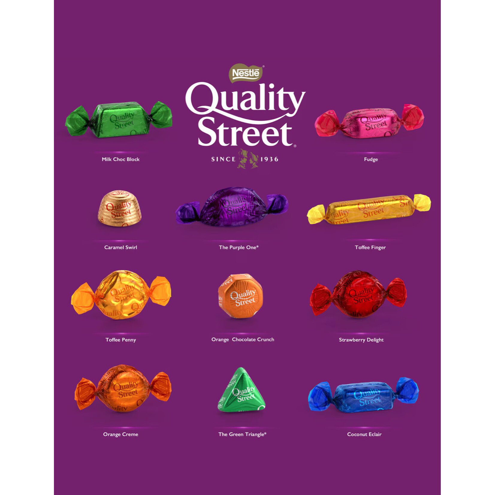 CANDY NESTLE QUALITY STREET TUB (550g)