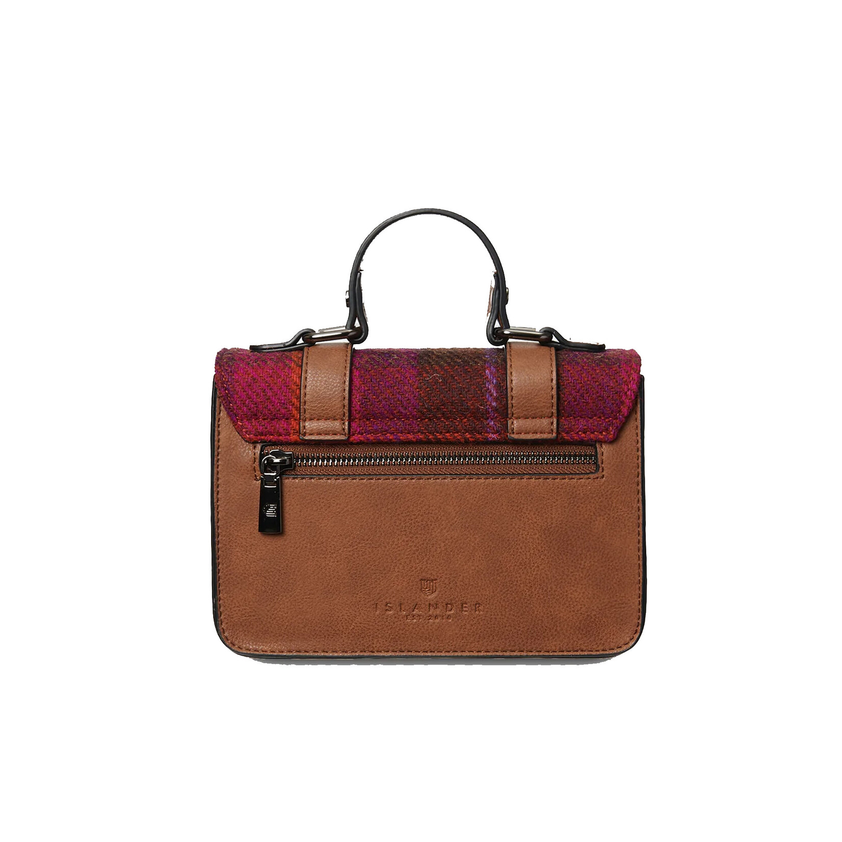 ACCESSORIES ISLANDER MINI SATCHEL w HARRIS TWEED Fuchsia Tartan
