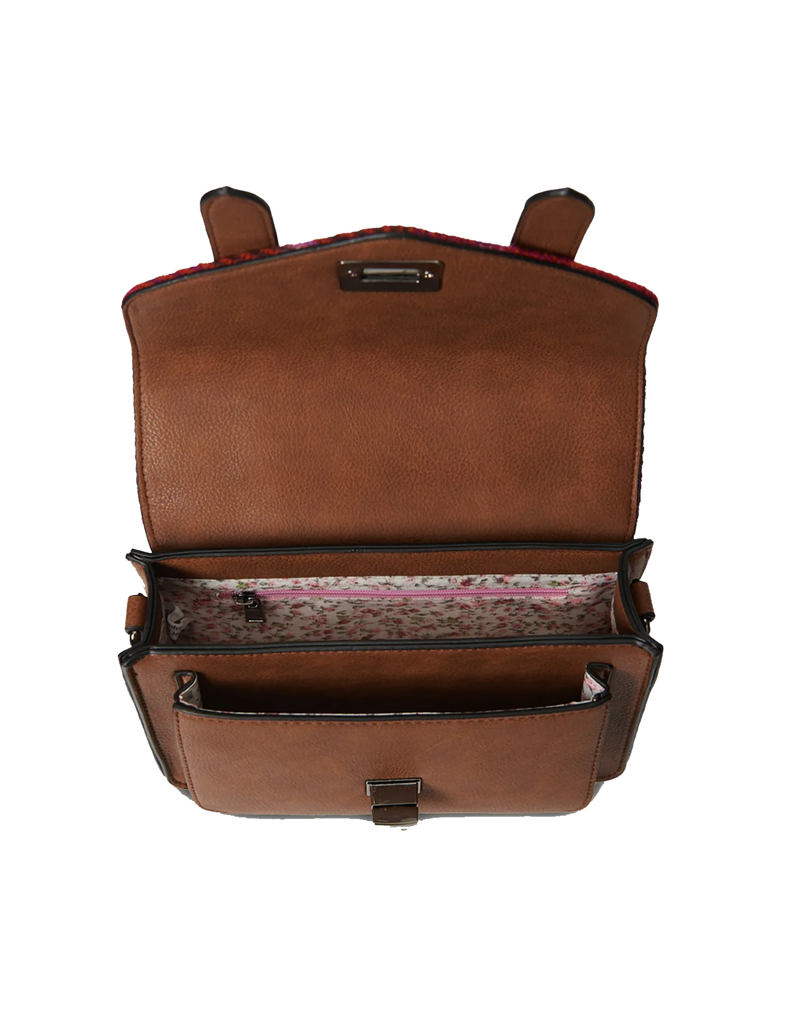 ACCESSORIES ISLANDER MINI SATCHEL w HARRIS TWEED Fuchsia Tartan