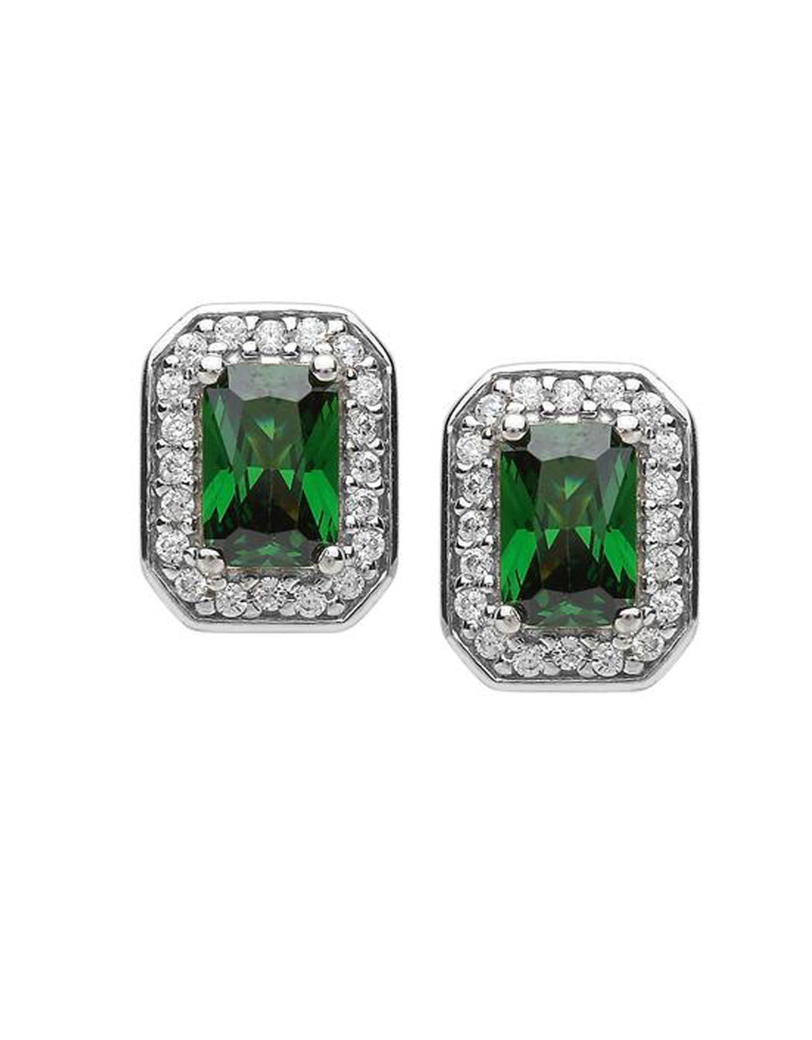 EARRINGS FADO SHEELIN PAVE EARRINGS with GRN STONE