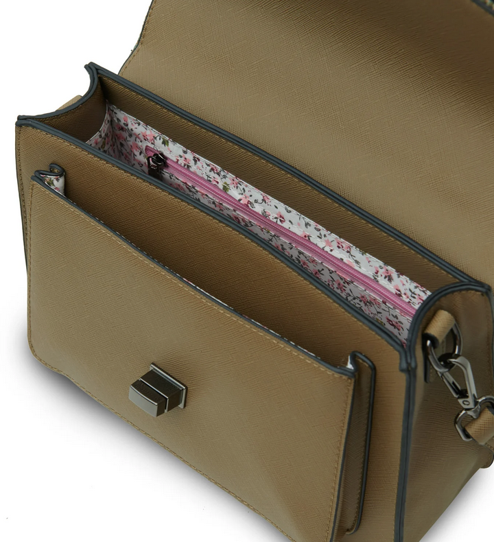 ACCESSORIES ISLANDER LARGE SATCHEL  w HARRIS TWEED  Chestnut Herringbone