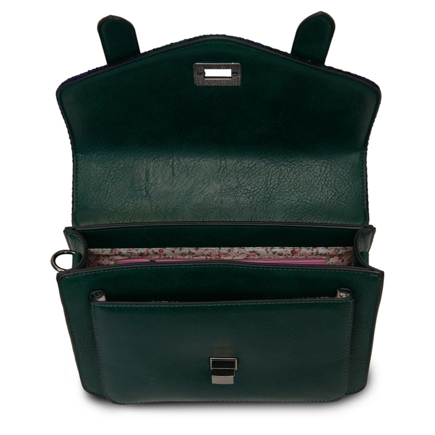 ACCESSORIES ISLANDER LARGE SATCHEL w HARRIS TWEED Black Watch