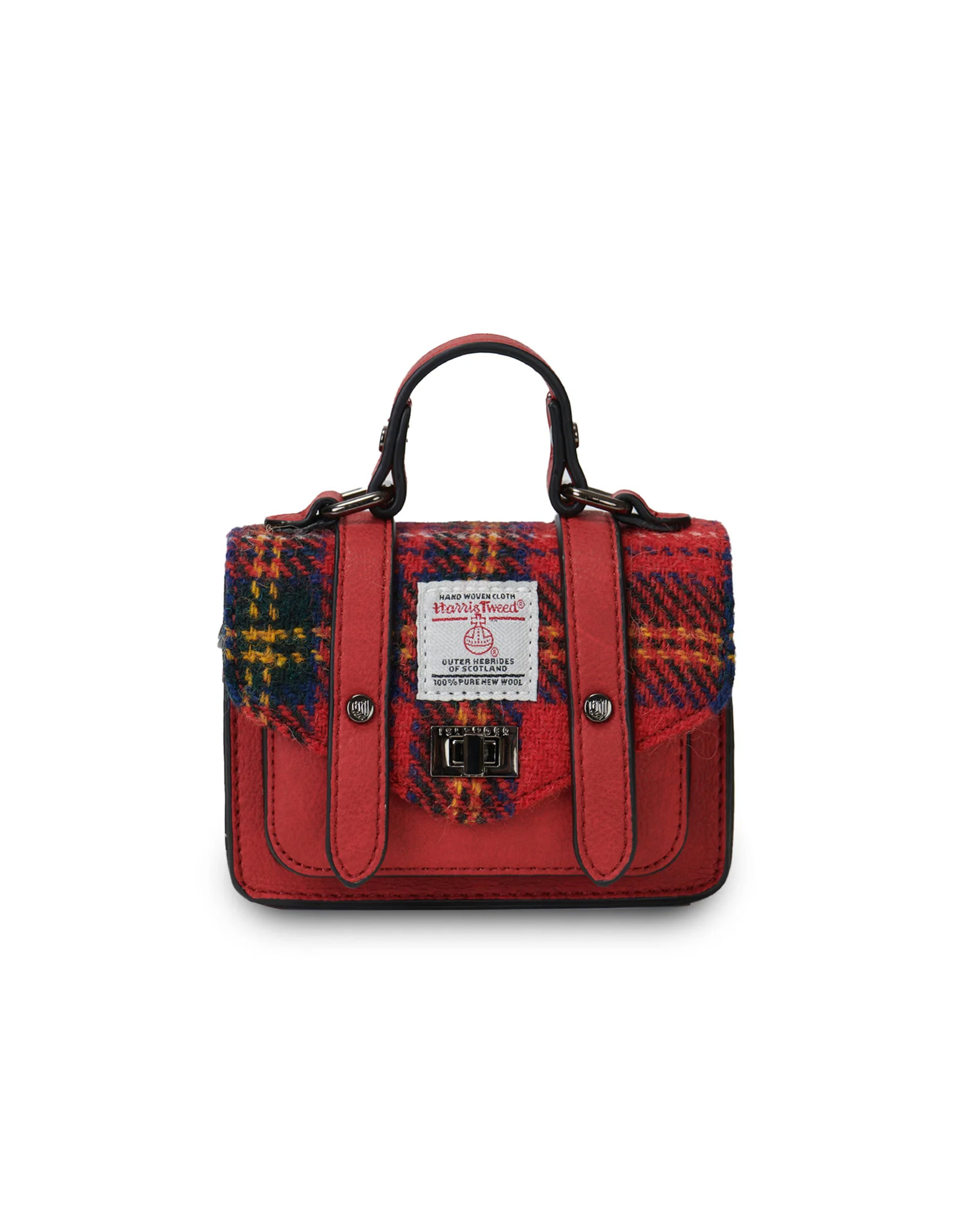 ACCESSORIES ISLANDER WEE SATCHEL w HARRIS TWEED Royal Stewart