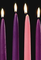 RELIGIOUS ADVENT CANDLE SET - 4pc