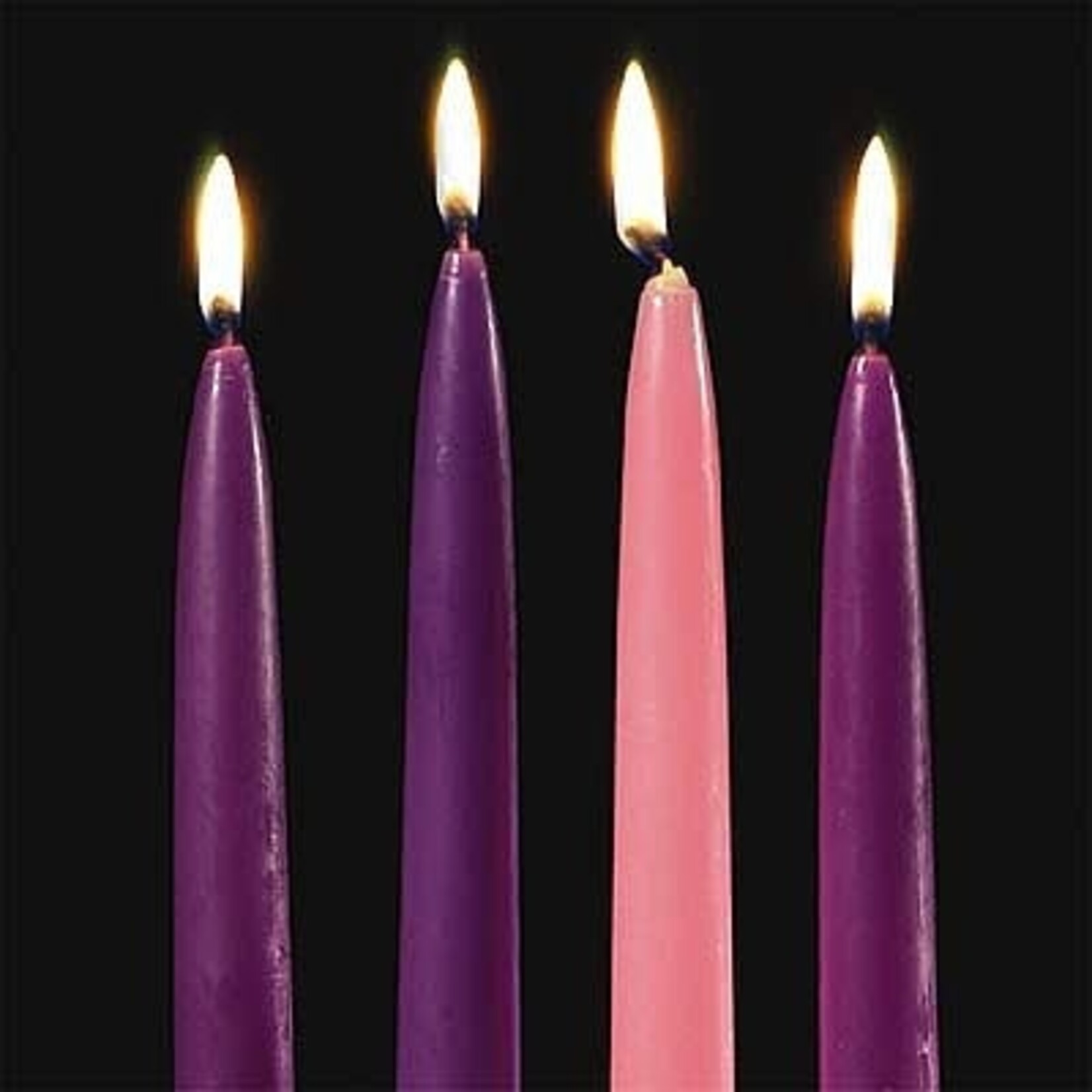 RELIGIOUS ADVENT CANDLE SET - 4pc