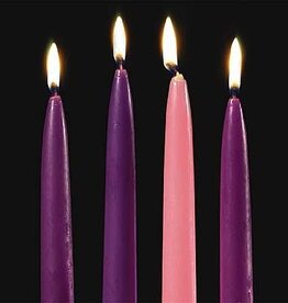 RELIGIOUS ADVENT CANDLE SET - 4pc