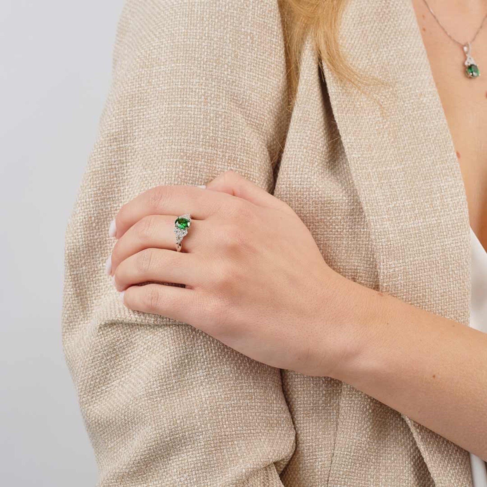 RINGS SOLVAR STERLING BIRTHSTONE TRINITY RING - May