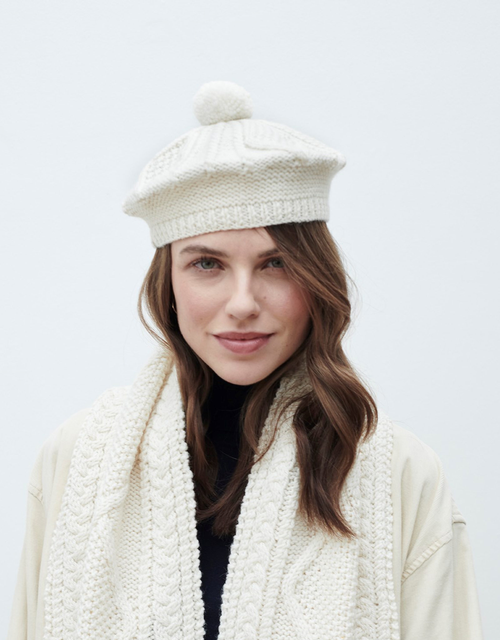 ACCESSORIES ARAN KNIT ADULT BERET