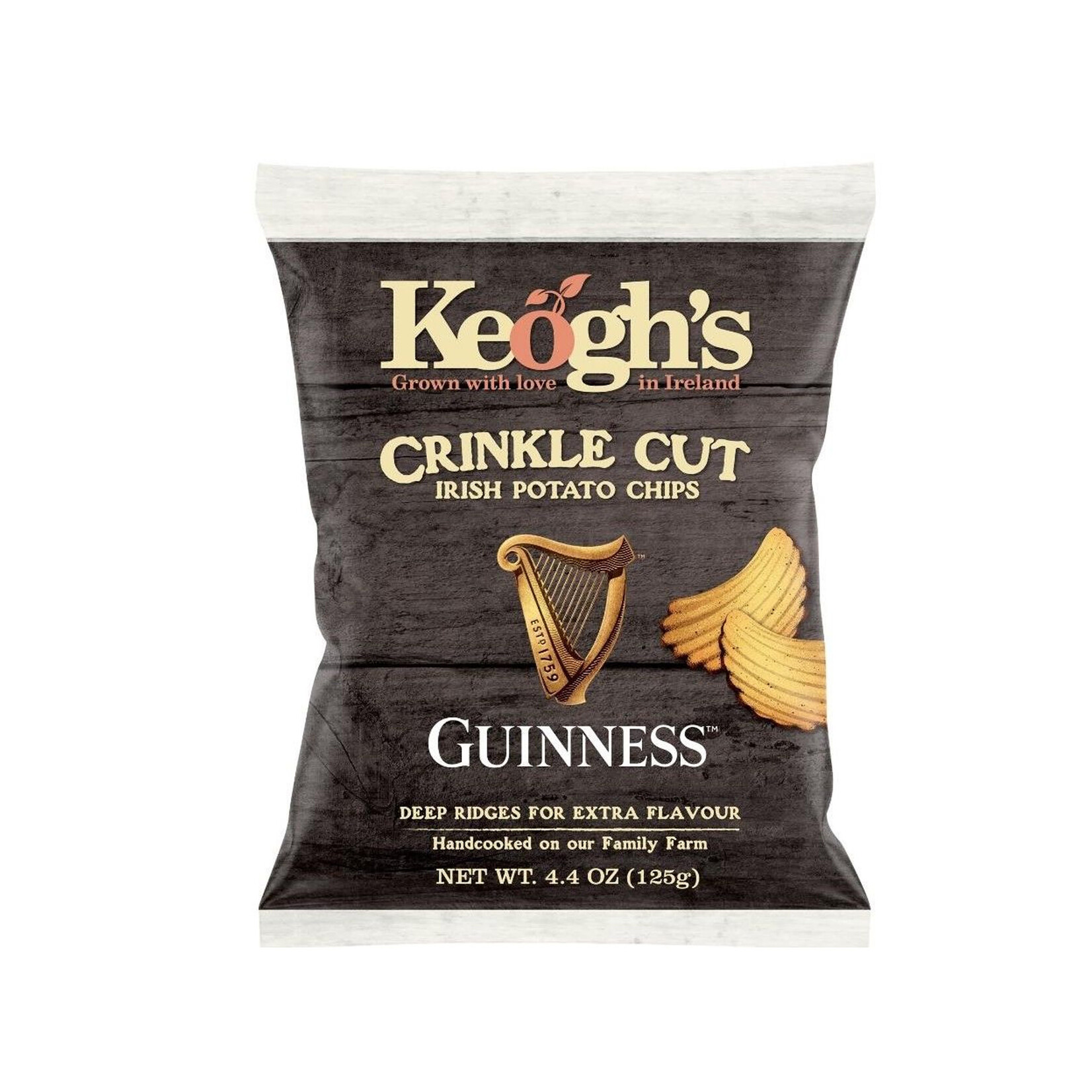 CRISPS / CHIPS KEOGH'S CRISPS (125g) - Guinness Crinkle Cut