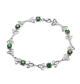 BRACELETS & BANGLES SHANORE STERLING & EMERALD CZ TRINITY BRACELET