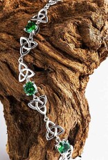 BRACELETS & BANGLES SHANORE STERLING & EMERALD CZ TRINITY BRACELET