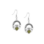 EARRINGS SOLVAR RHODIUM PLATE & CONNEMARA CLADDAGH EARRINGS