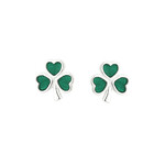 EARRINGS SOLVAR STERLING SHAMROCK STUD EARRINGS