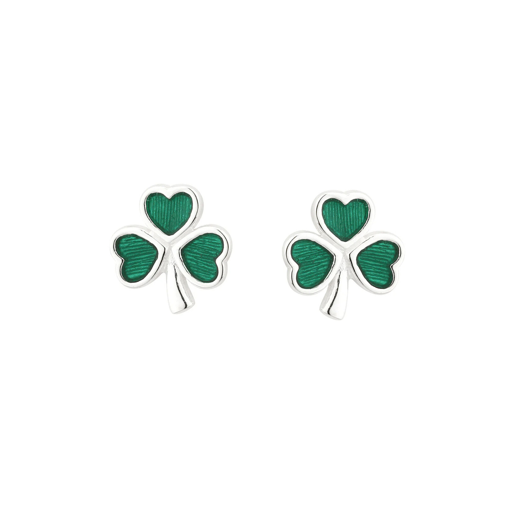 EARRINGS SOLVAR STERLING SHAMROCK STUD EARRINGS