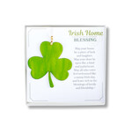 DECOR STAINED GLASS SHAMROCK - Irish Home Blessing