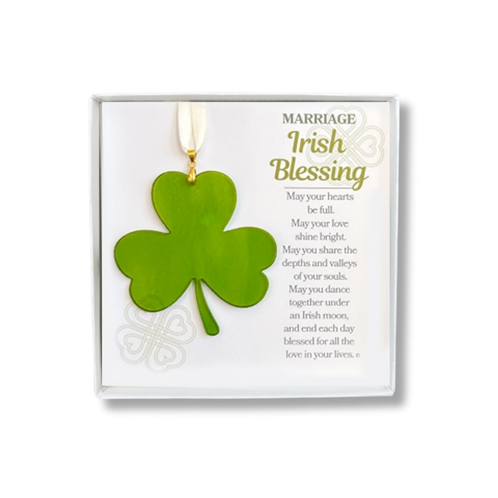 DECOR STAINED GLASS SHAMROCK - Irish Marriage