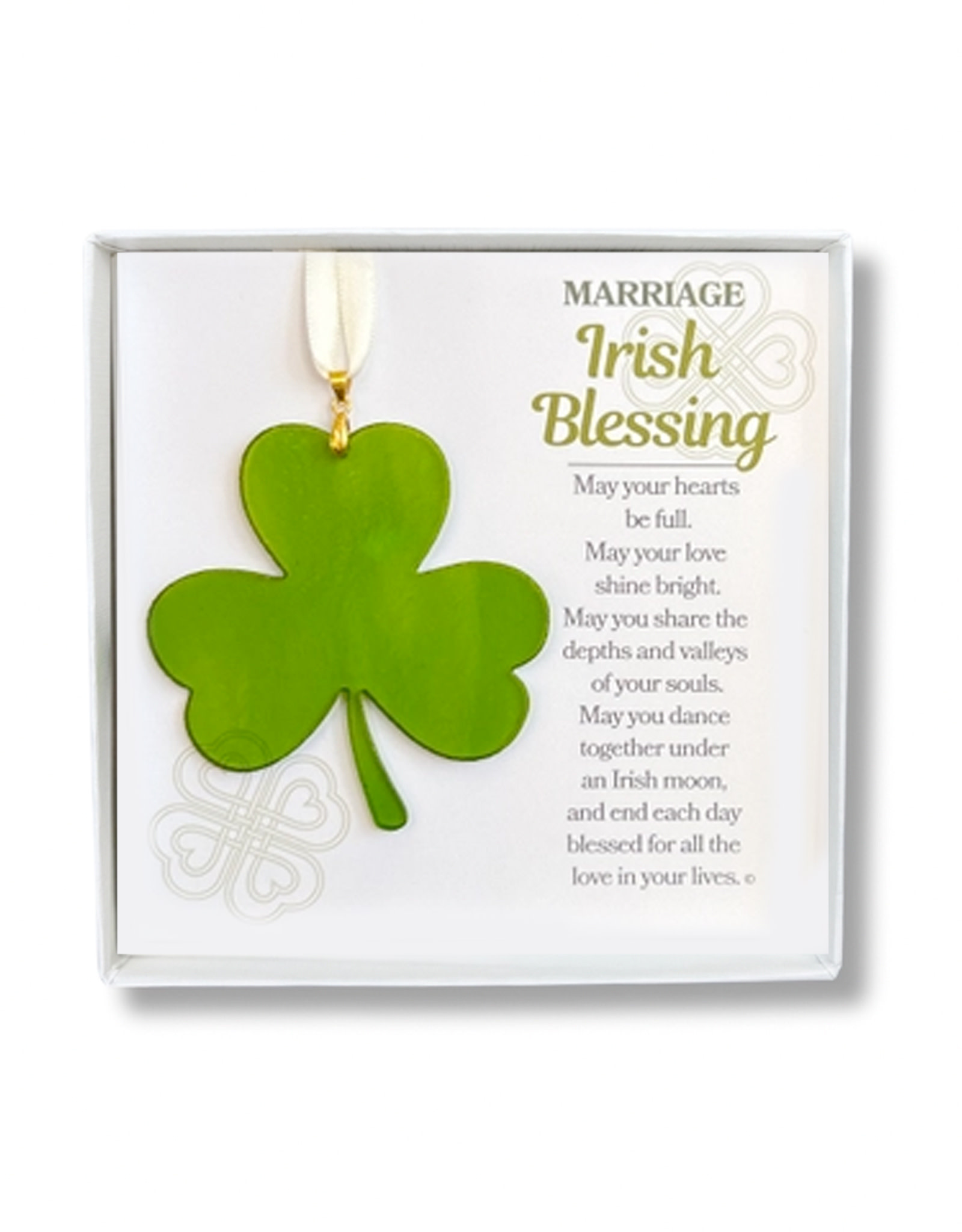 DECOR STAINED GLASS SHAMROCK - Irish Marriage