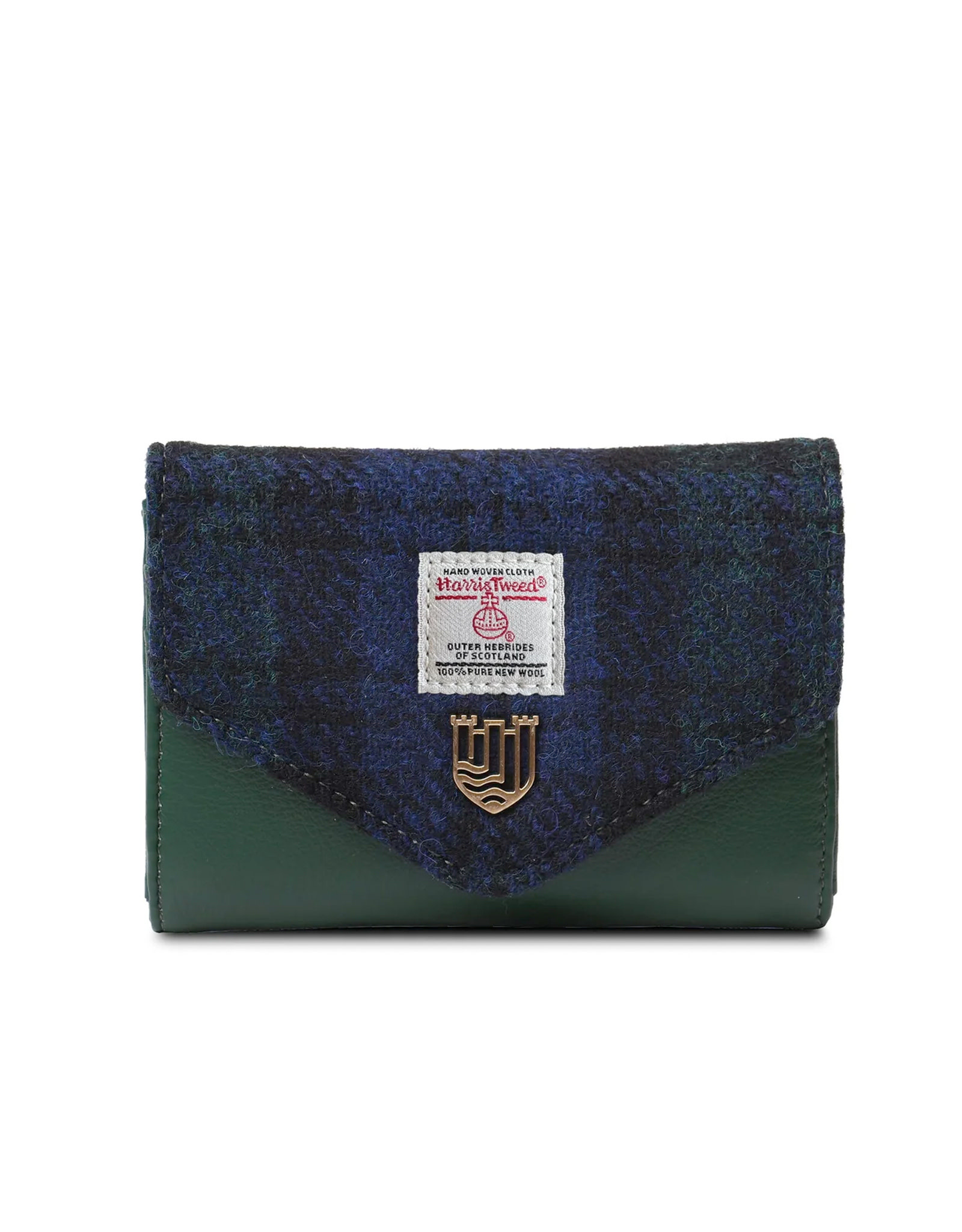 ACCESSORIES ISLANDER SML CLASP PURSE WALLET w HARRIS TWEED Black Watch