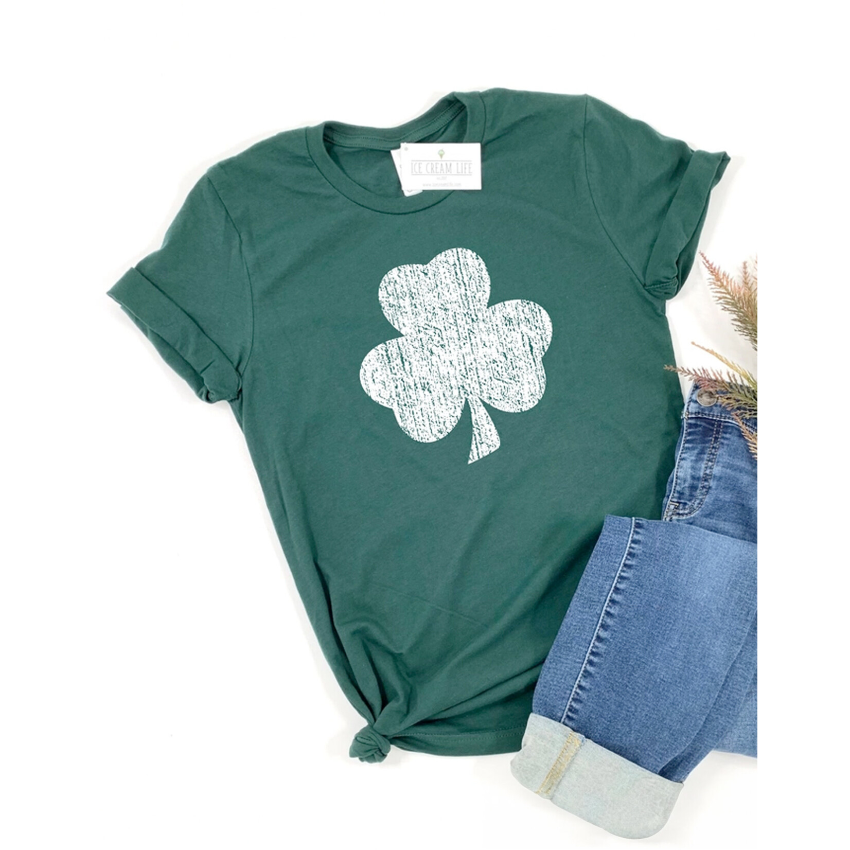 SHIRTS VINTAGE SHAMROCK LADIES T-SHIRT