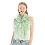 ST PATRICK'S DAY NOVELTY ST PATS SHAMROCK SCARF - White