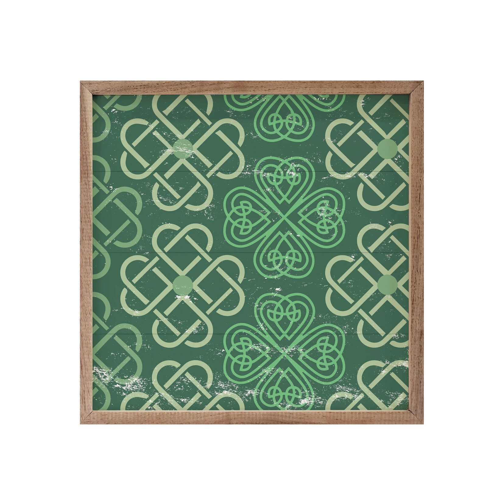 PLAQUES & GIFTS CELTIC DIAMONDS GREEN - Framed Decor 8 x 8