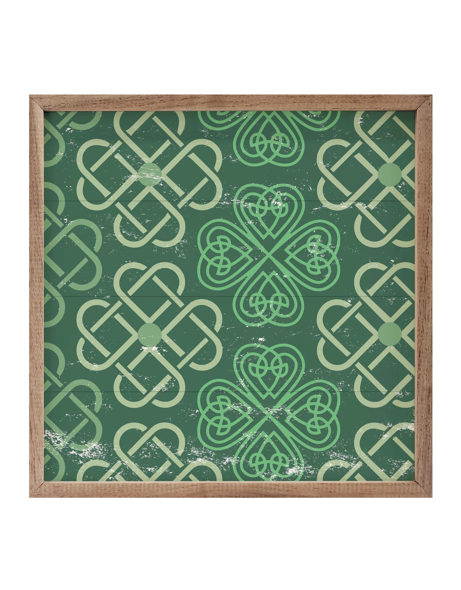 PLAQUES & GIFTS CELTIC DIAMONDS GREEN - Framed Decor 8 x 8