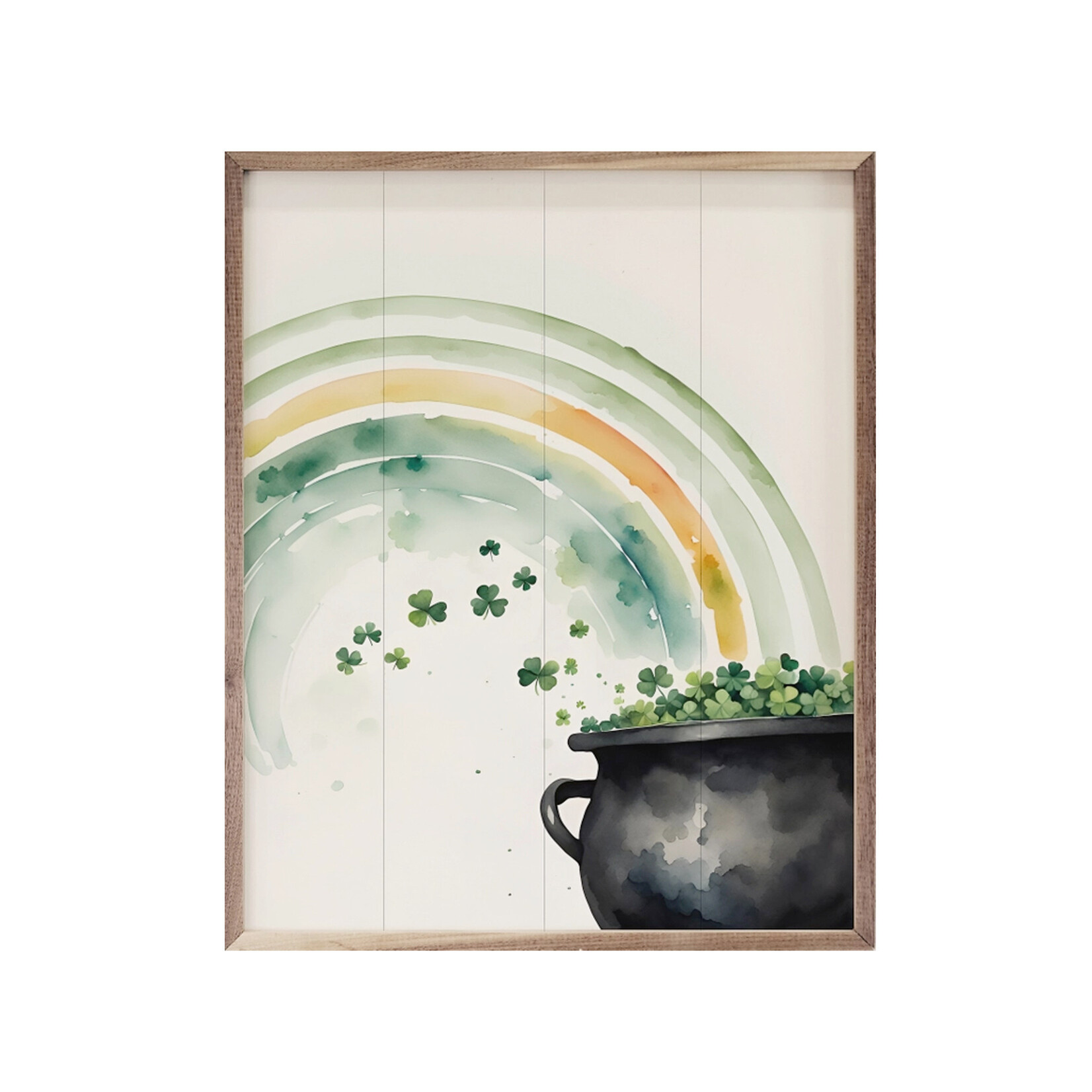PLAQUES & GIFTS RAINBOW & POT OF GOLD - Framed Decor 10 x 8