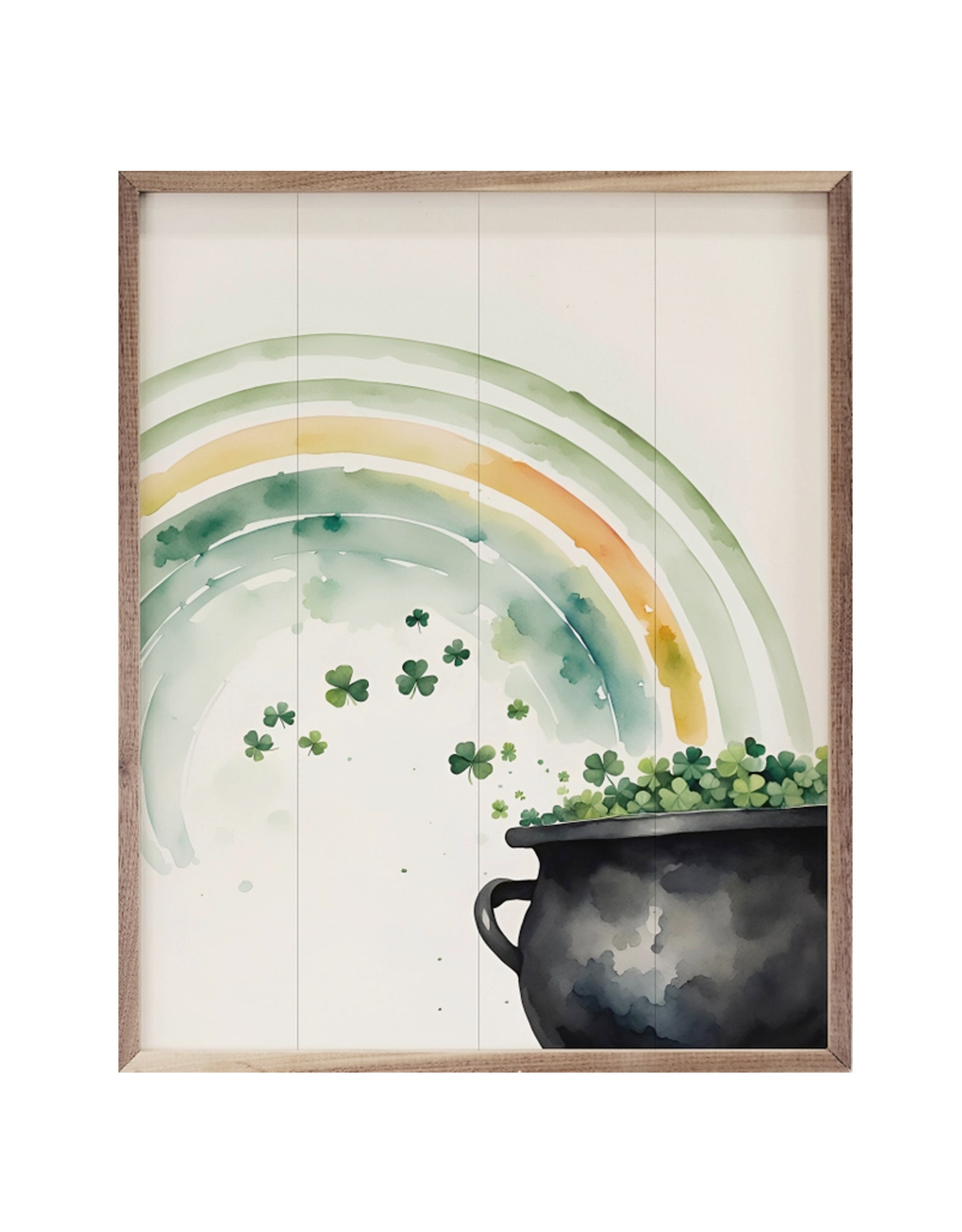 PLAQUES & GIFTS RAINBOW & POT OF GOLD - Framed Decor 10 x 8