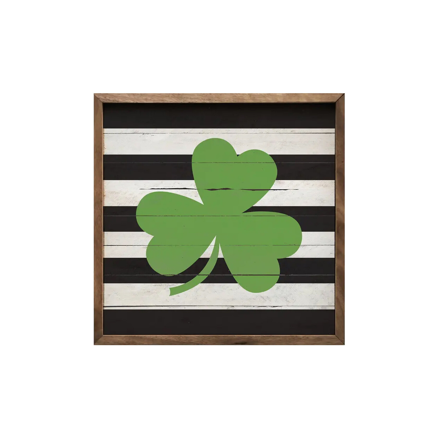 PLAQUES & GIFTS SHAMROCK STRIPE - Framed Decor 4 x 4