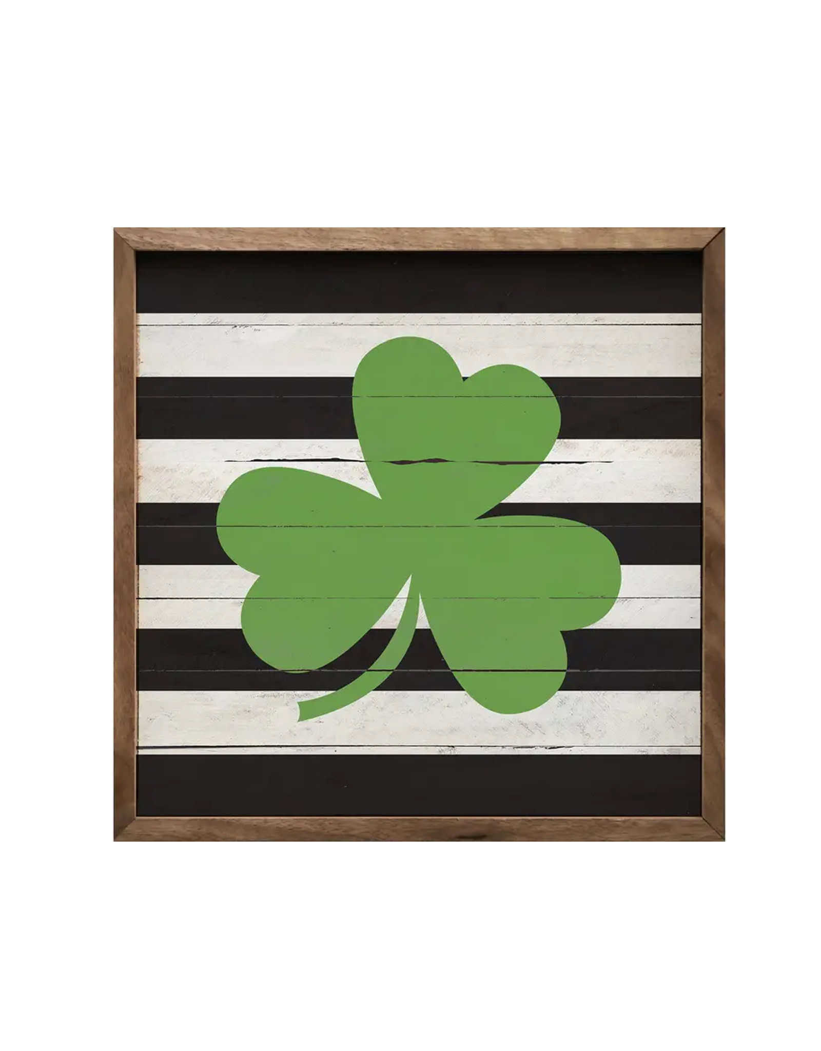 PLAQUES & GIFTS SHAMROCK STRIPE - Framed Decor 4 x 4