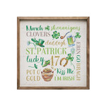 PLAQUES & GIFTS ST. PATRICK WORDS - Framed Decor 8 x 8
