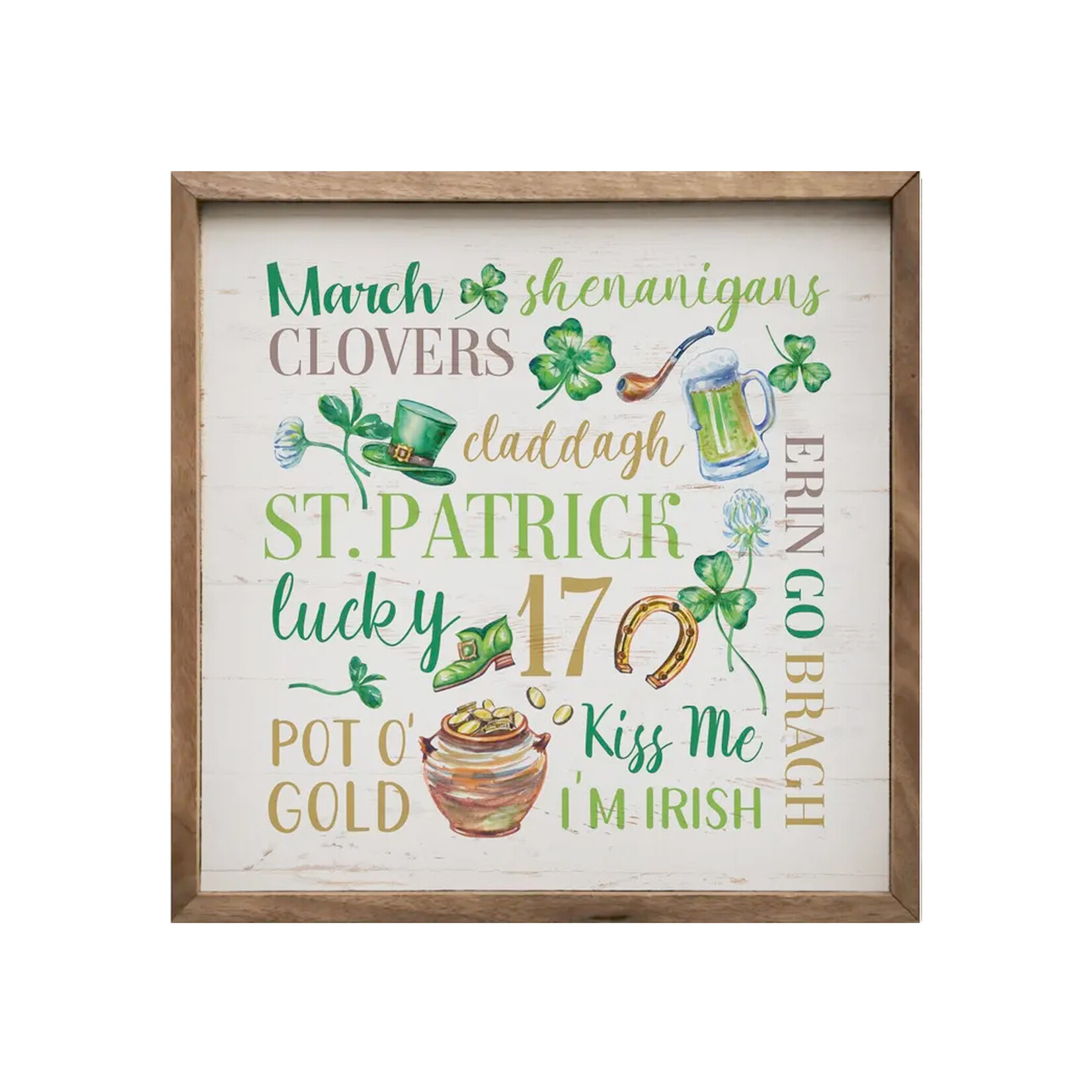 PLAQUES & GIFTS ST. PATRICK WORDS - Framed Decor 8 x 8