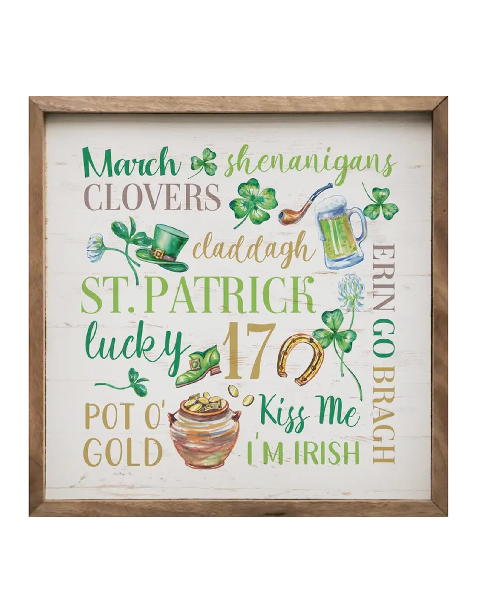 PLAQUES & GIFTS ST. PATRICK WORDS - Framed Decor 8 x 8