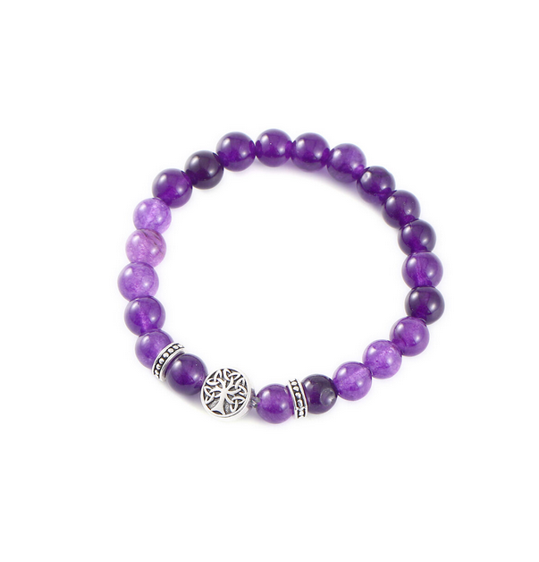 BRACELETS & BANGLES CELTIC TREE OF LIFE ENERGY BRACELET - Amethyst