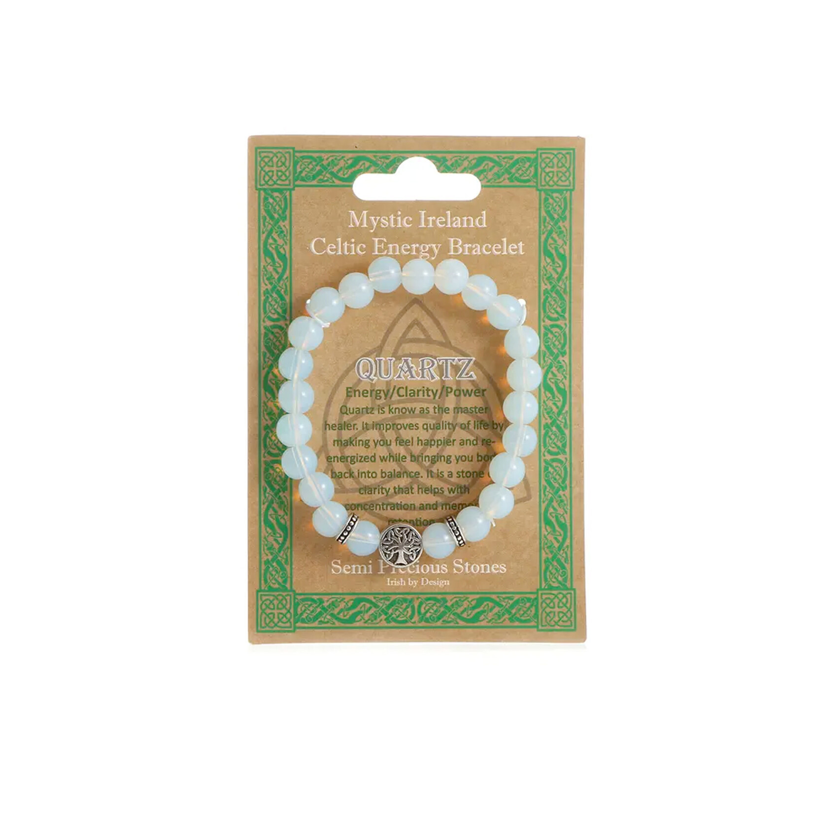 BRACELETS & BANGLES CELTIC TREE OF LIFE ENERGY BRACELET - Clr Quartz