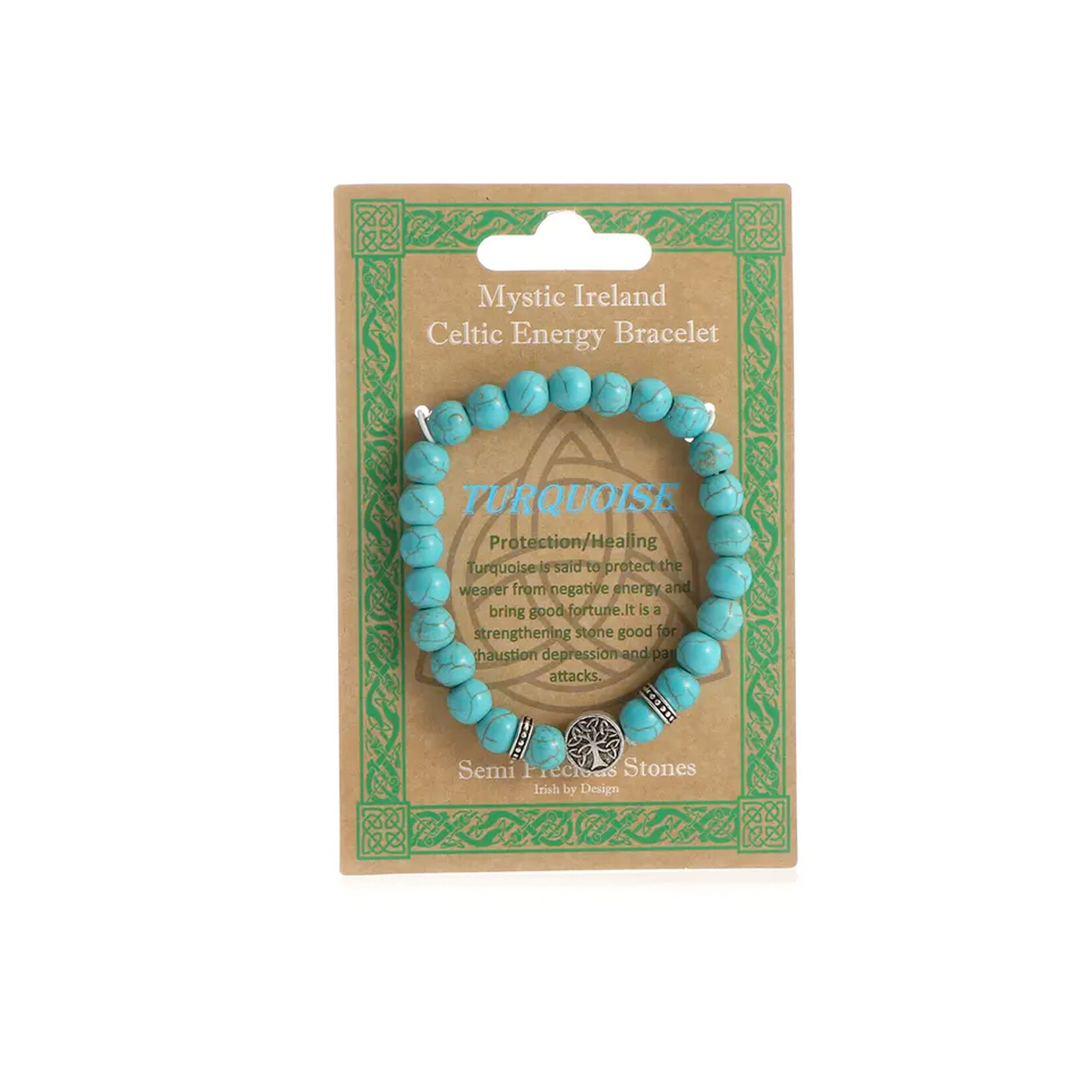 BRACELETS & BANGLES CELTIC TREE OF LIFE ENERGY BRACELET - Turquoise