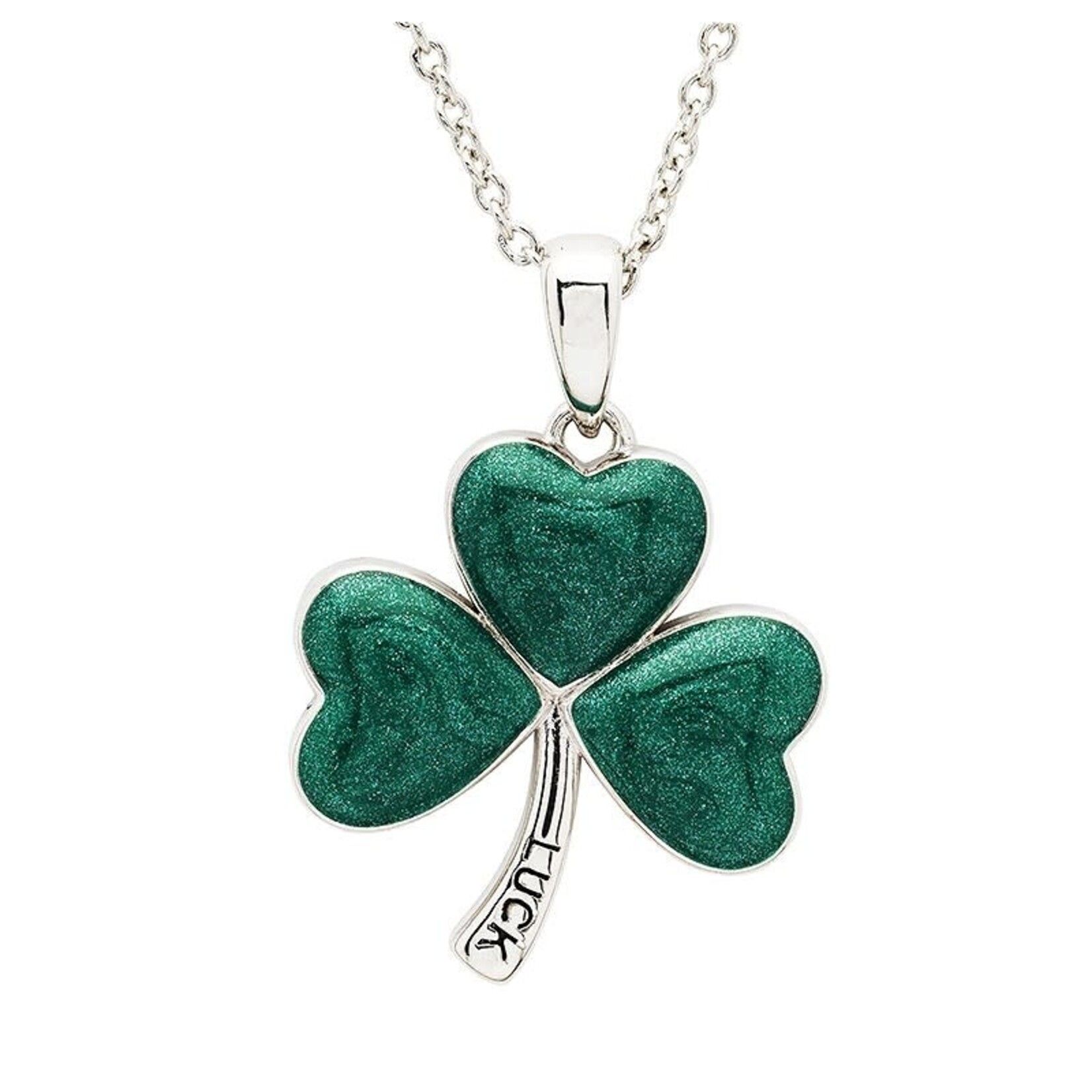 PENDANTS & NECKLACES SHANORE PLATINUM PLATED SHAMROCK PENDANT