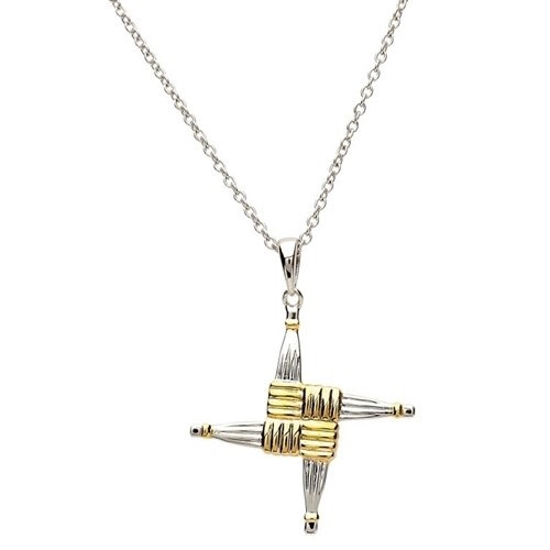 PENDANTS & NECKLACES SHANORE STERLING SILVER & GP ST. BRIDGET'S CROSS PENDANT