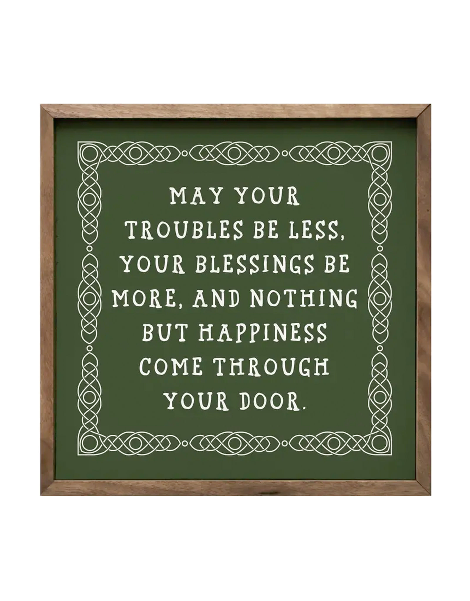 PLAQUES, SIGNS & POSTERS MAY YOUR TROUBLES - Framed Decor 12 x 12
