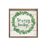 PLAQUES, SIGNS & POSTERS SO VERY LUCKY - Framed Decor 12 x 12