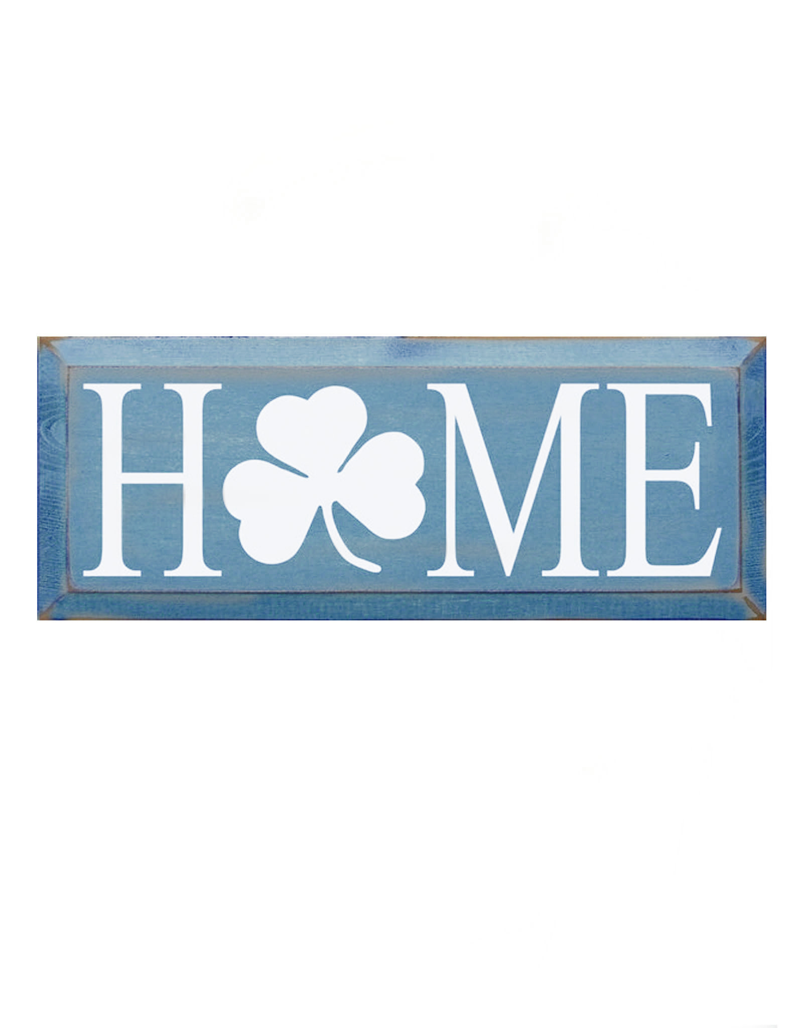 PLAQUES, SIGNS & POSTERS HOME SIGN w SHAMROCK - Blue