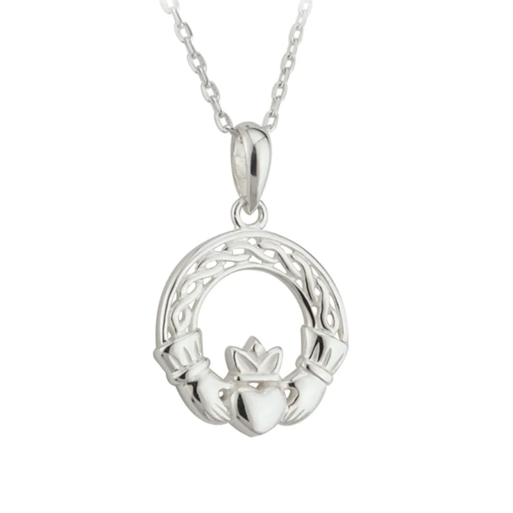 PENDANTS & NECKLACES SOLVAR STERLING CELTIC CLADDAGH PENDANT