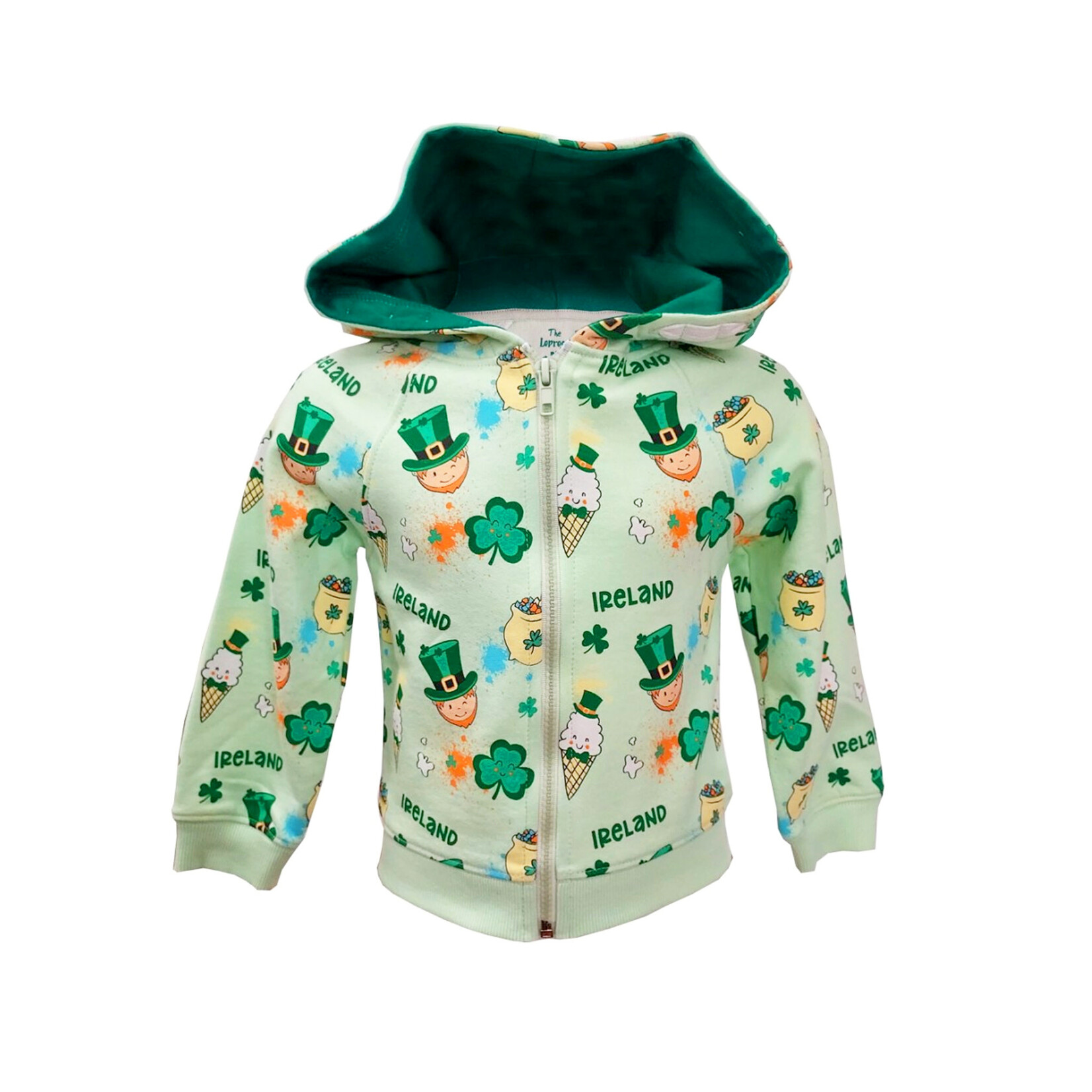KIDS CLOTHES LEPRECHAUN FUN KIDS ZIP HOODIE